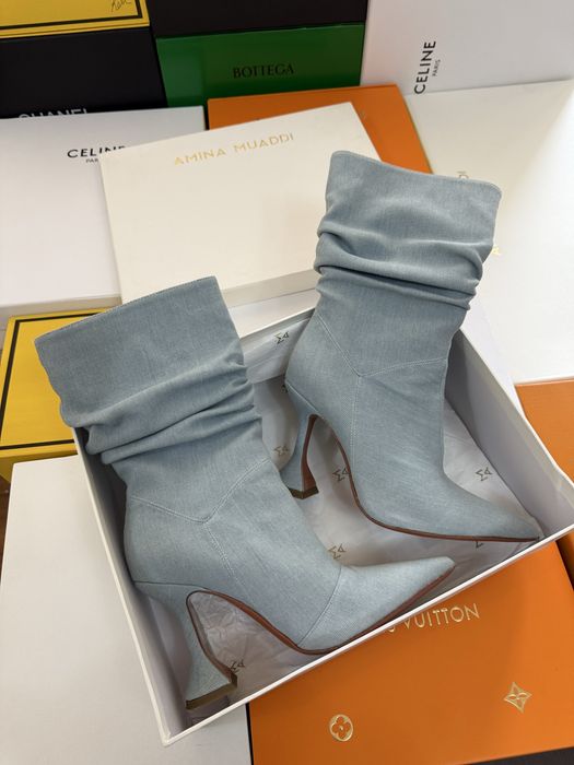 Amina Muaddi дамски дънкови ботуши New Season