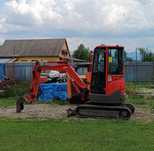 Închiriez mini excavator pt săpături și bobcat, transport piatra etc