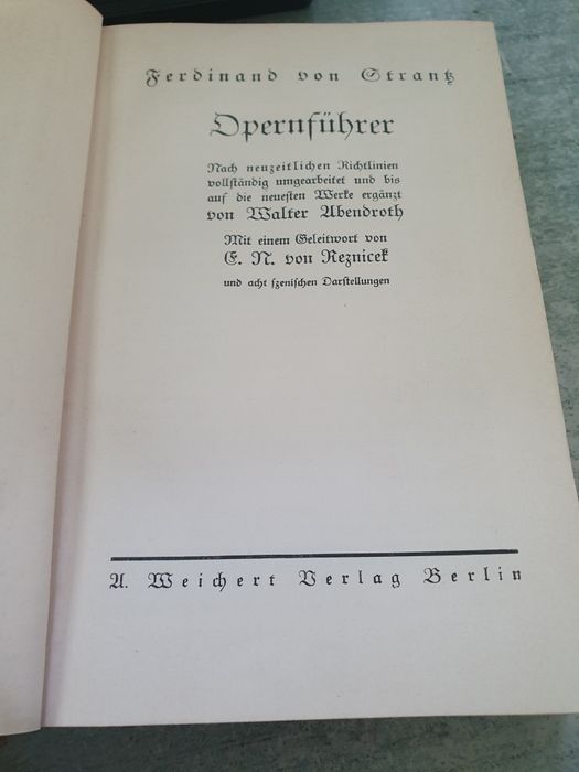 Книга от 1899г. Ferdinand von Stranz - Opernführer