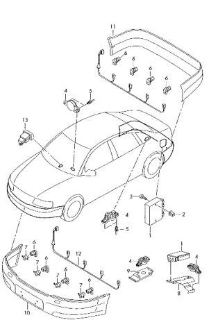 Audi VW Skoda Seat PDC Зумер за Парктроник 8E0 919 279