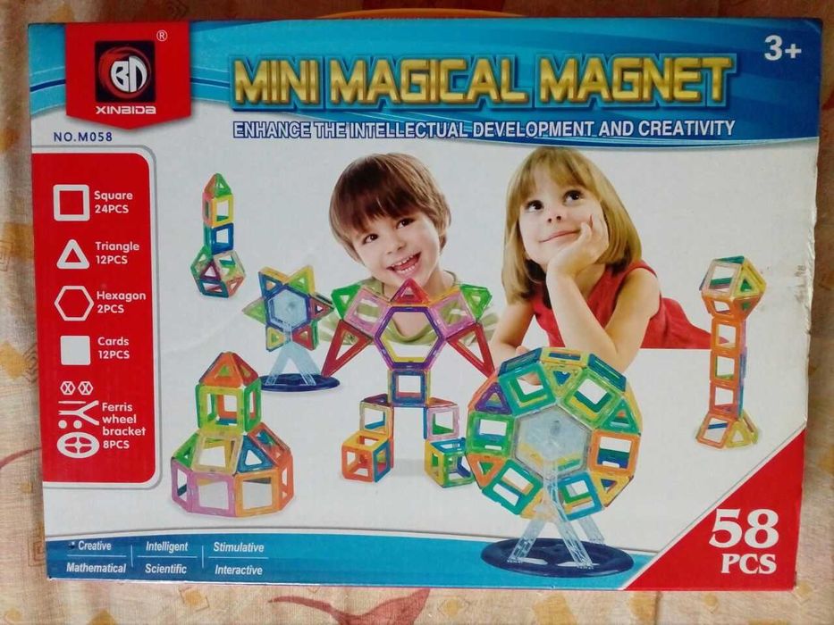 Магнитный детский конструктор . Кубик Рубика 3х3х3