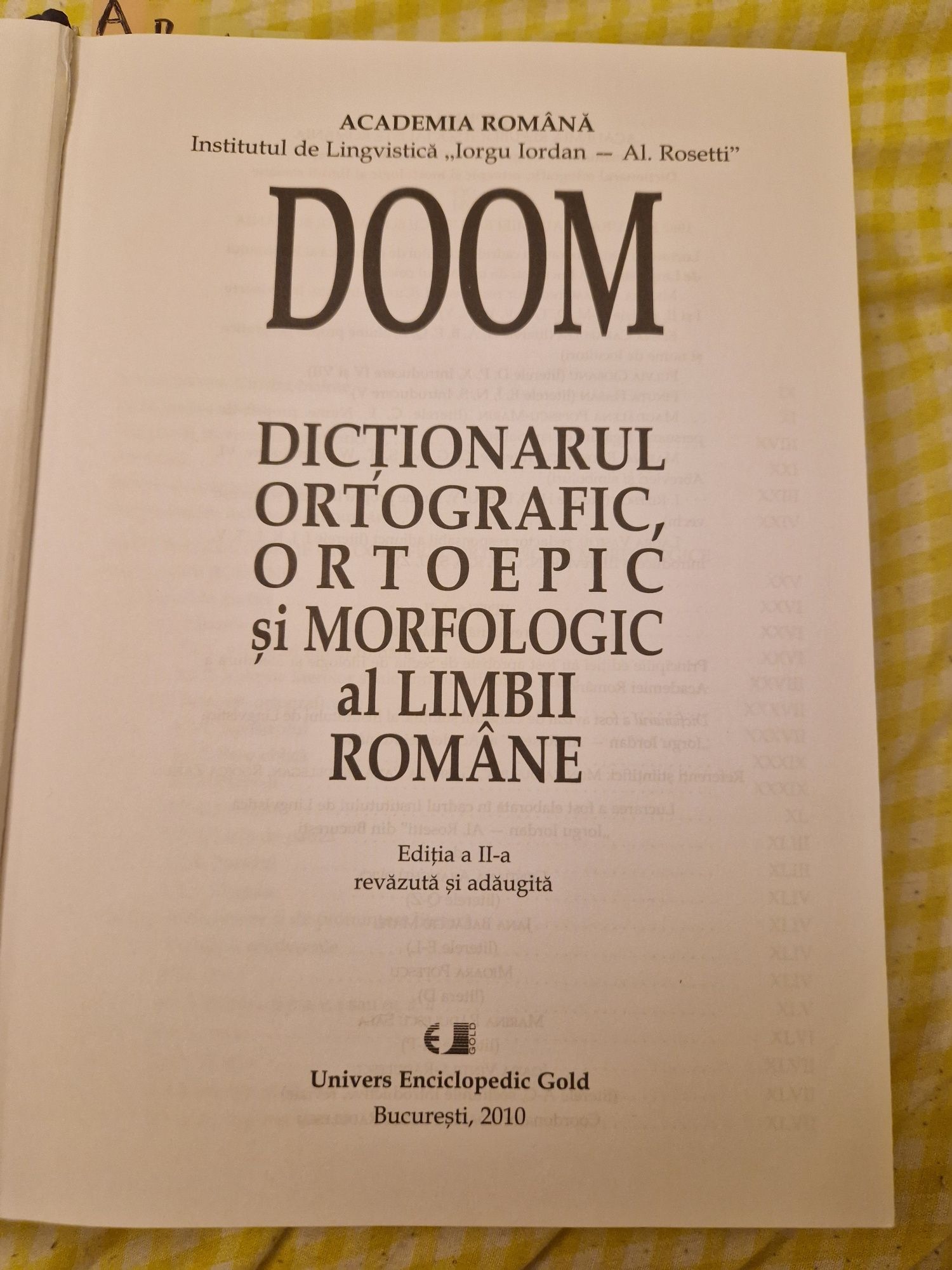 DOOM, Dicționarul ortografic, ortoepic și morfologic al Limbii Române