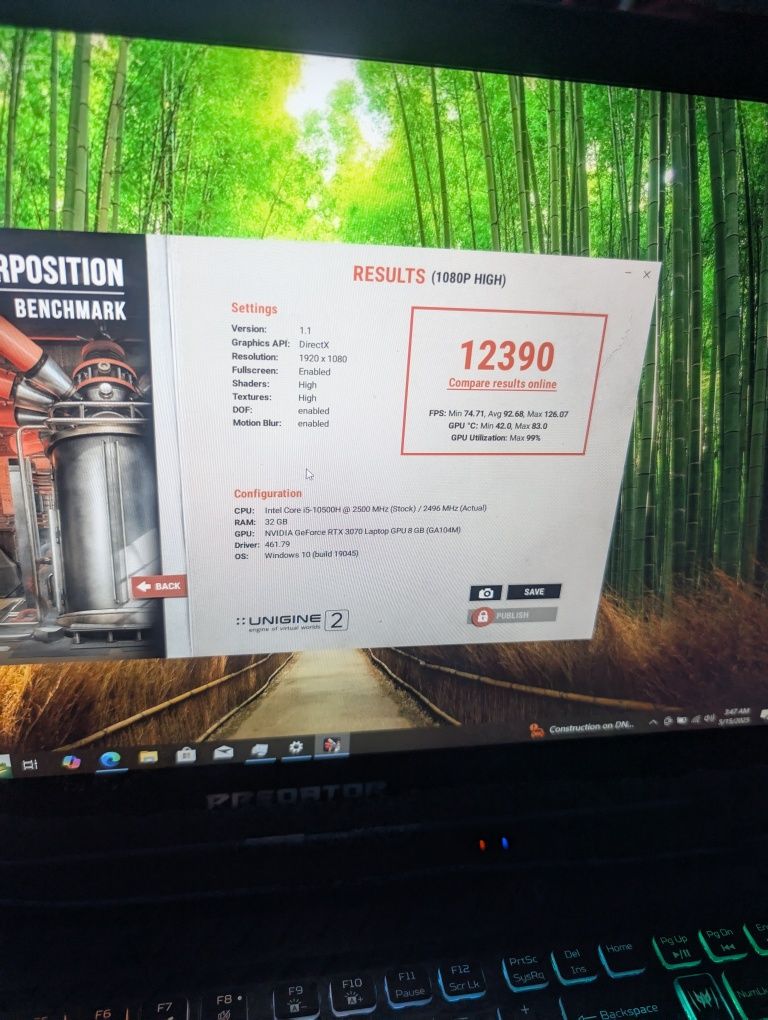 Okazie ‼️ Laptop Gaming Acer Predator 144hz 32Gb RTX 3070 Full!