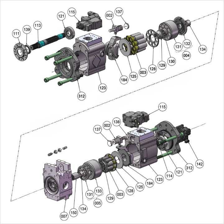 Piese de Schimb Pompa Hidraulică K3V180DTP - Piese de schimb Hyundai
