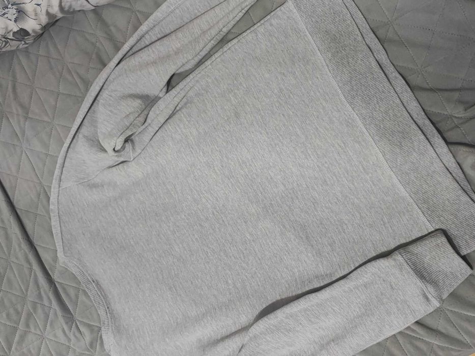 Pulover diesel S-Tina felpa gri menaj cu guler rotund