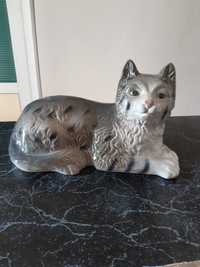 Pisica din ceramica cu lungime 34cm si inaltime 20cm