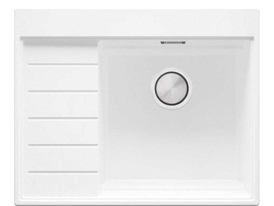 Бяла гранитна кухненска мивка Сидни 620-45 Ergo Multilevel 620х500