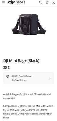 DJI Mini Bag+ - Чанта за дрон, екшън камера и т.н.