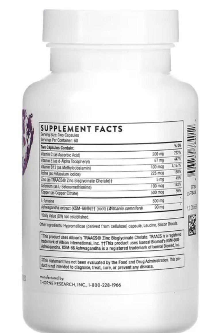 Л- тироксин Thyrocsin thyroid cofactors 120 capsules
