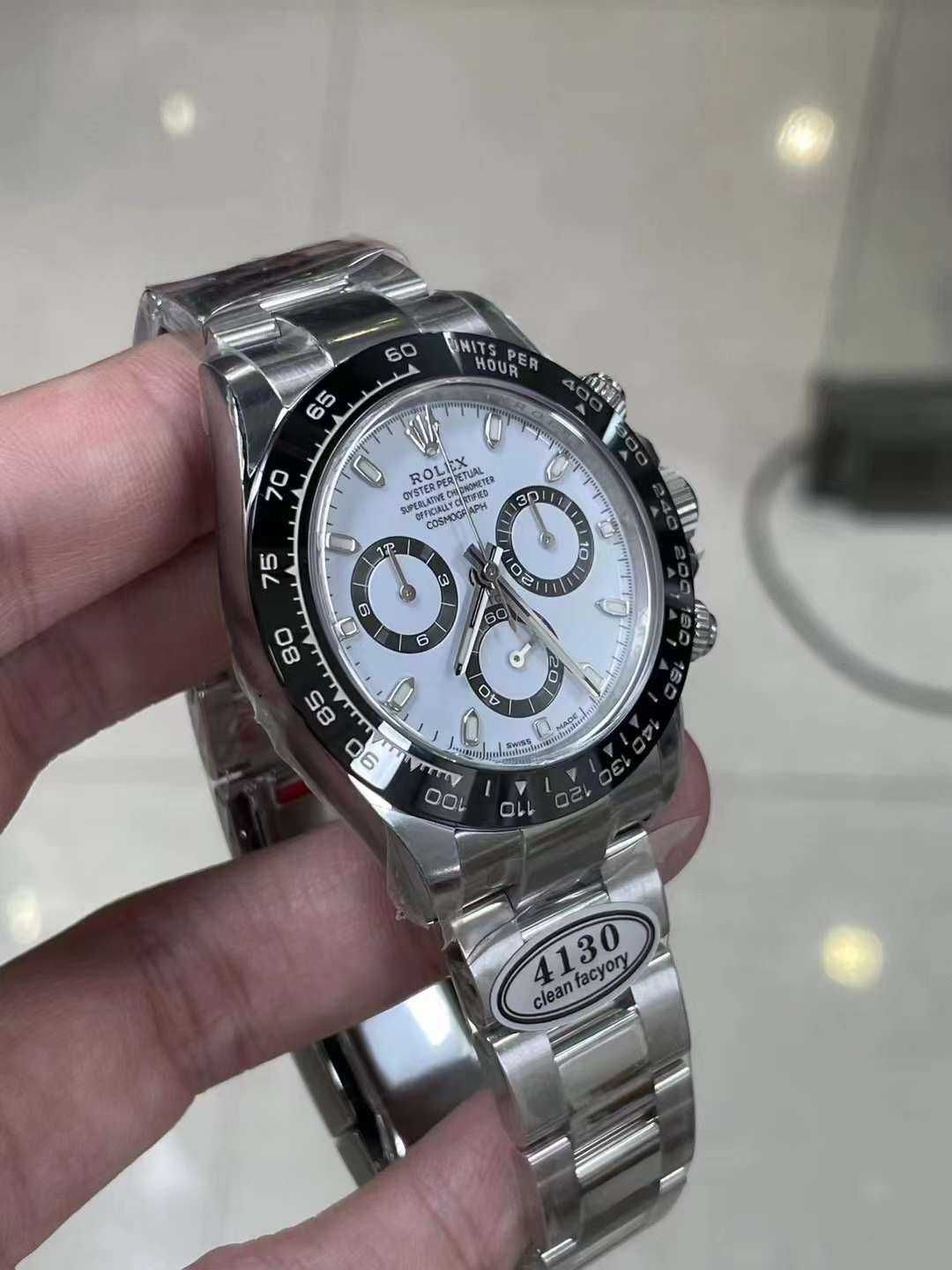 Rolex Daytona 4130 Silver White dial