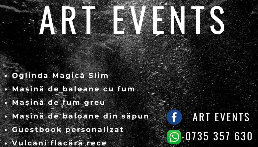 Fum pentru dansul mirilor, baloane cu fum, vulcani, oglinda magica