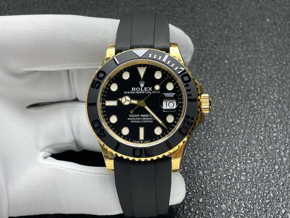 Rolex Yacht-Master 42mm злато/каучук