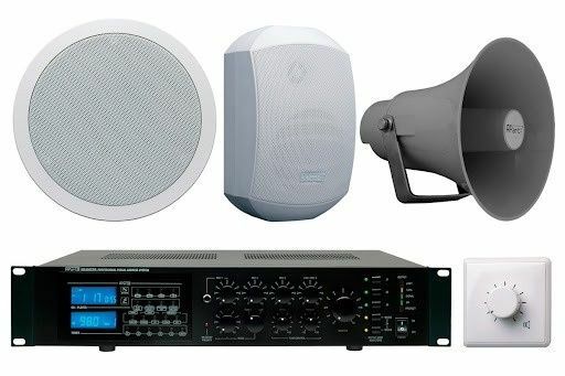 Монтаж и установка громкоговорителей, фоновая музыка, громкое оповещен