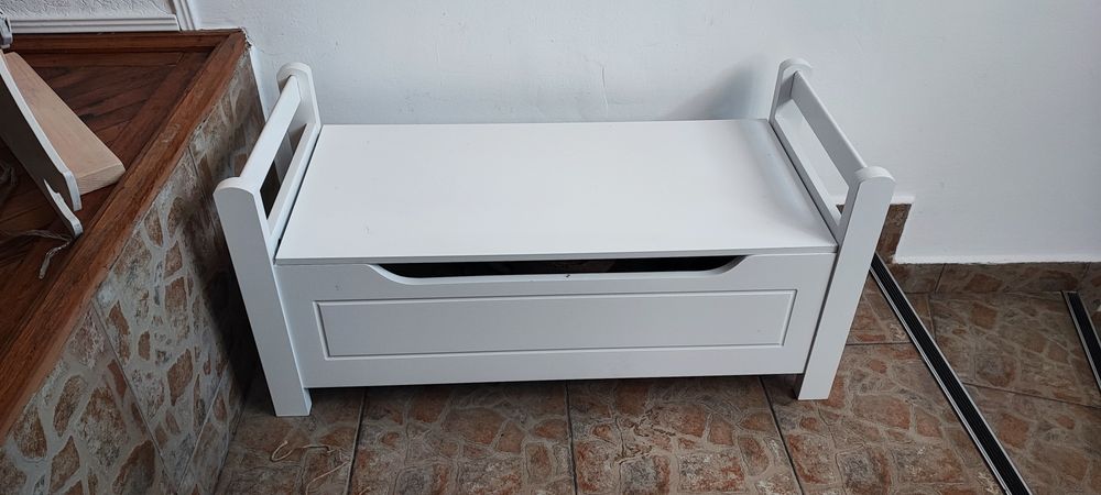 Ladă depozitare albă