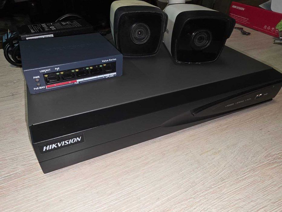 Камеры и NVR Hikvision 4MP в полном комплекте