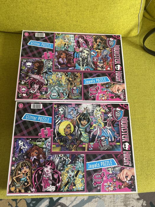 Set 2 glitering puzzle -200 piese - 8 ani+