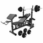 Aparat multifuncțional de fitness cu set de 70 de kg