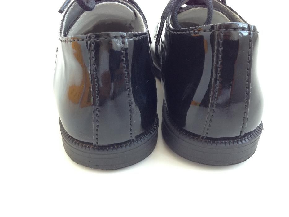 Pantofi de gala, Melania, marime 25 (lac/piele, negri), unisex
