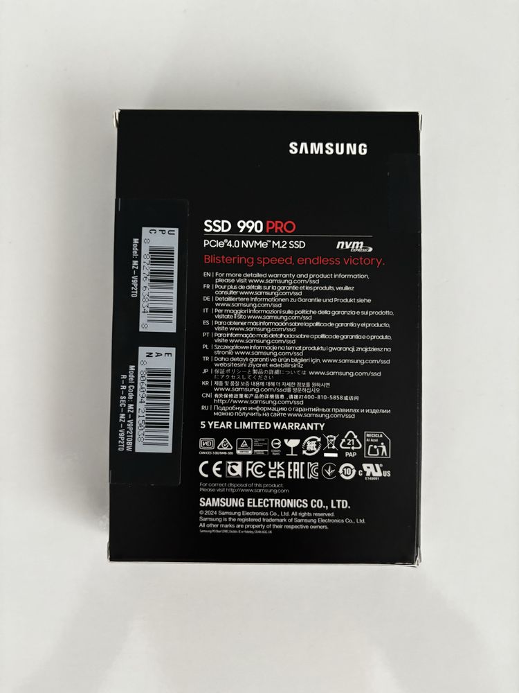 SSD Samsung S990PRO 2TB !Чисто ново!