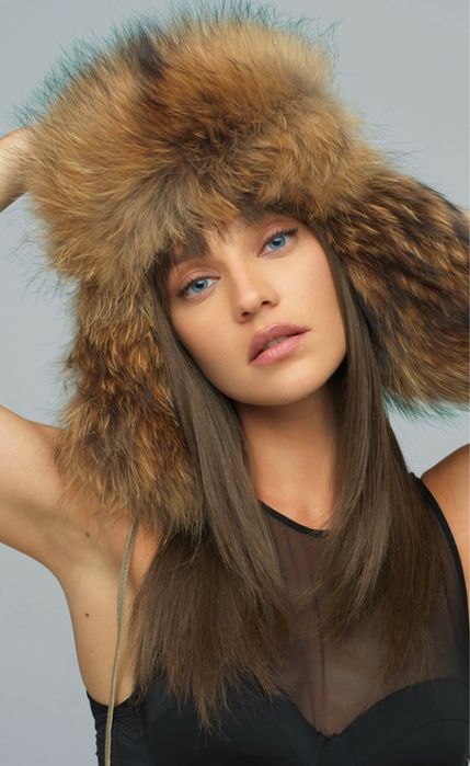 Caciula din piele si blana naturala