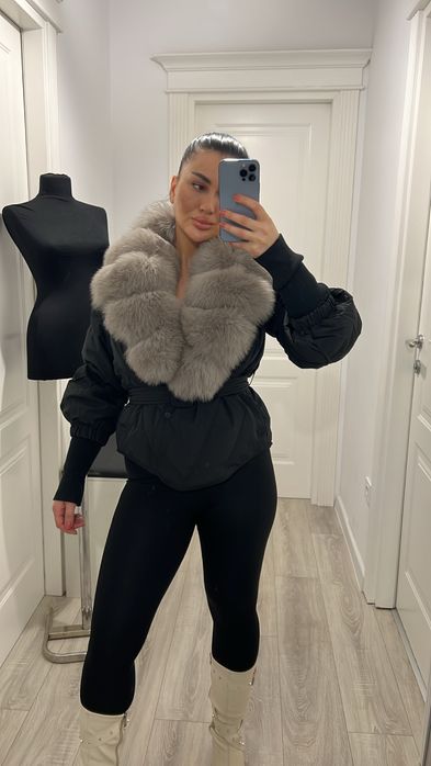 Geaca blana naturala si puf diferite culori