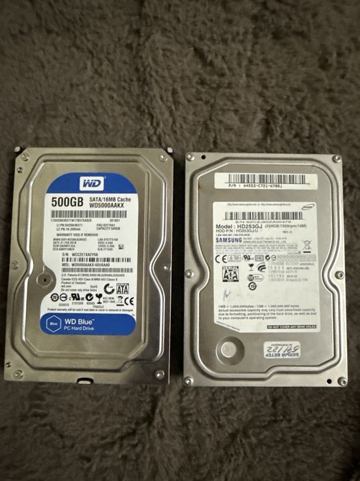 2 жестких диска , 500GB и 250GB