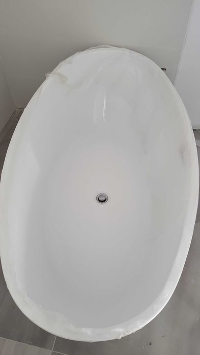 Cada freestanding, ovala, acril alba 160 x 80cm