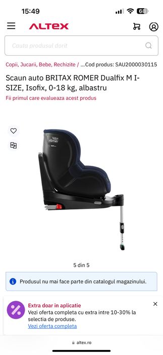 Scaun auto rotativ Britax Romer Dualfix M i-size