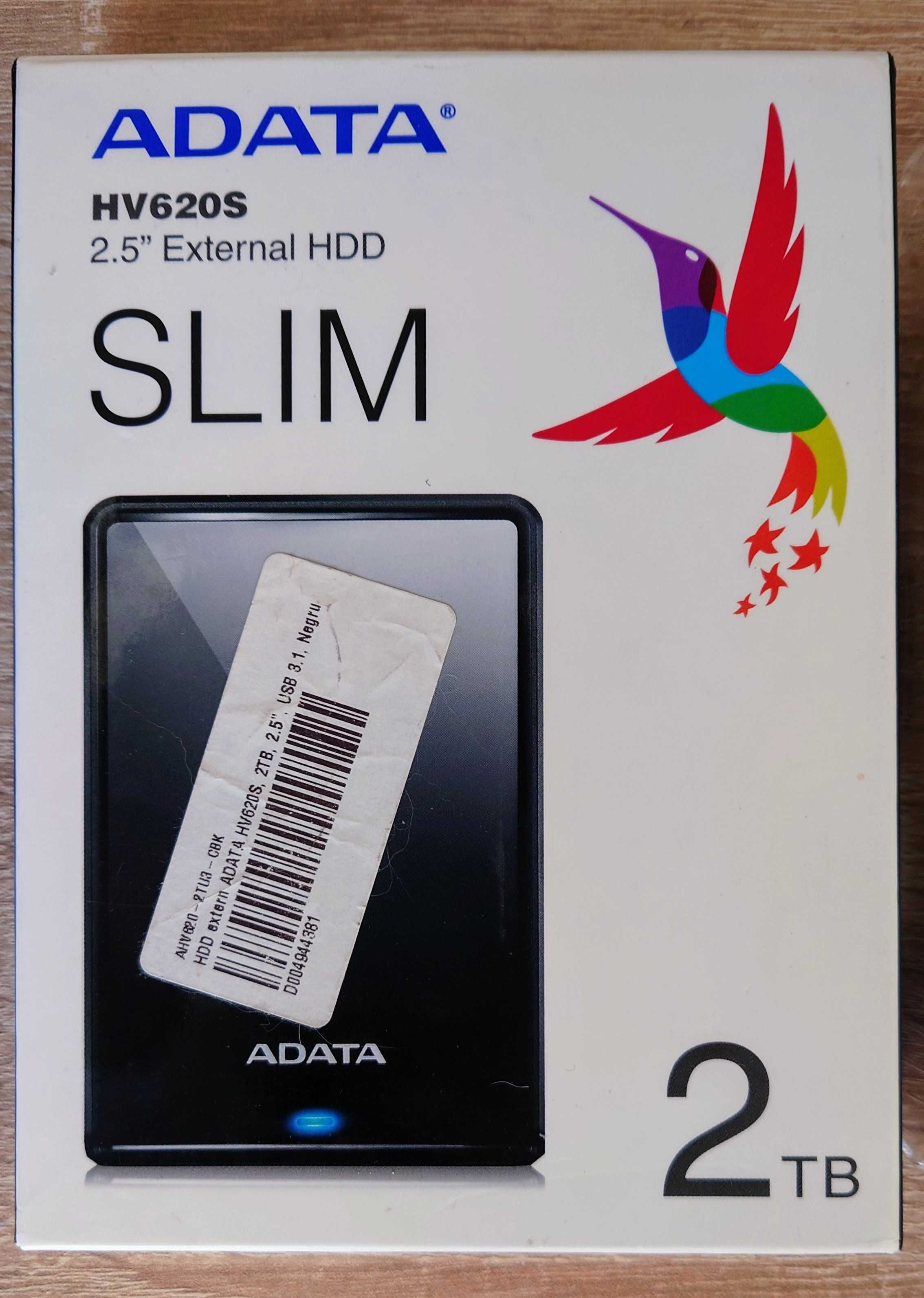 НОВ Външен хард диск Adata - HV620S, 2TB, USB 3.1, 2.5' / external HD