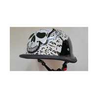 Casca Moto Chopper Nazy Neamt Negru Schelet XL NOUA Cagula Cadou