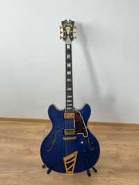 D'Angelico Deluxe DC Limited Edition, Matte Royal Blue + Hardcase