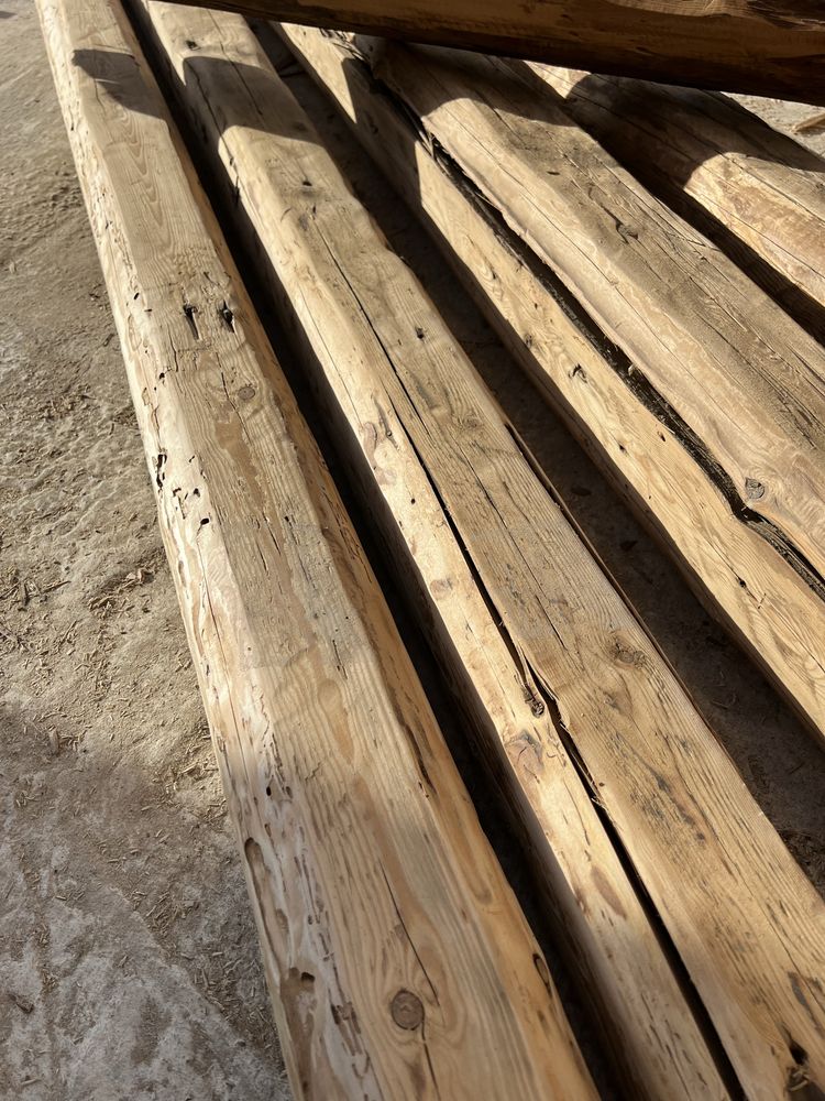 Bârne lemn vechi de 100ani pentru cabane, renovari vintage, șemineu