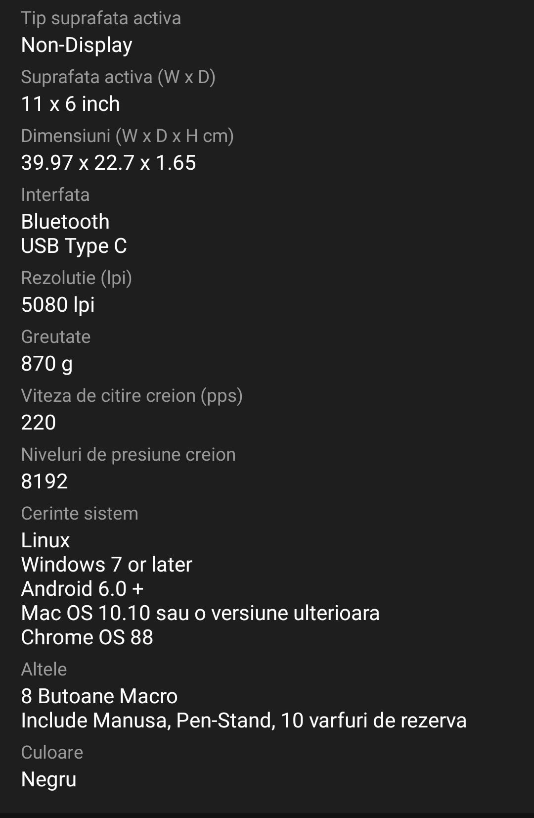 Tableta grafica XP-PEN Deco PRO MW, 8 Butoane, Bluetooth