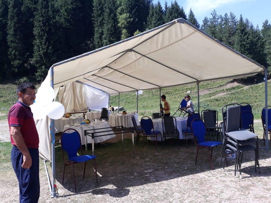 Аренда шатер, столы, стулья, палатка, казан, посуда