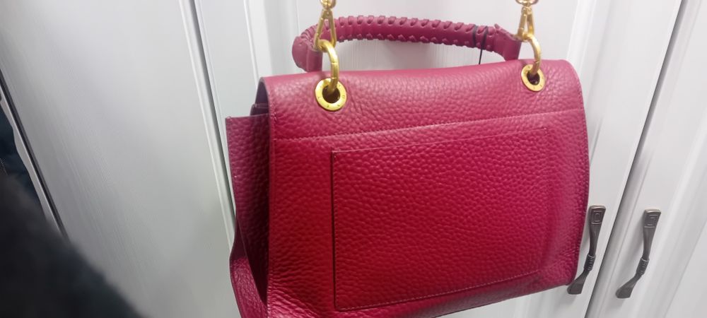 Geantă musette culoare bordo