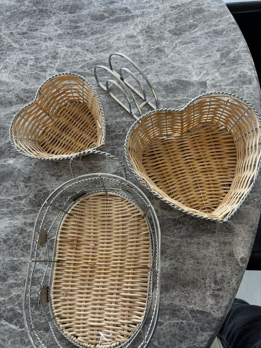 Набор соломенных корзин 4  штуки в наборе