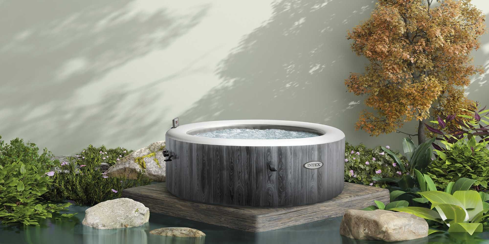 Ново! Надуваемо кръгло джакузи "INTEX GREYWOOD" - 196Х71см / 795л