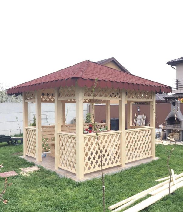 Vând  , foisoare și terase din lemn uscat , tratat