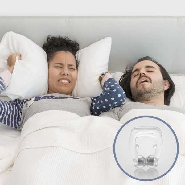 Dispozitiv nazal anti-sforait, 4 bucati, silicon si magneti, cu cutie