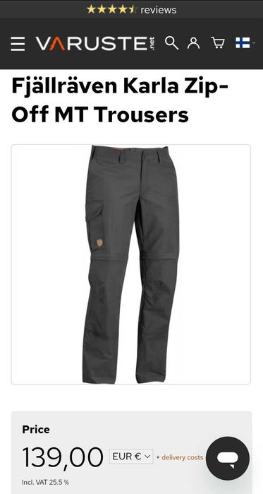 Fjallraven Karla Zip-Off MT Trousers