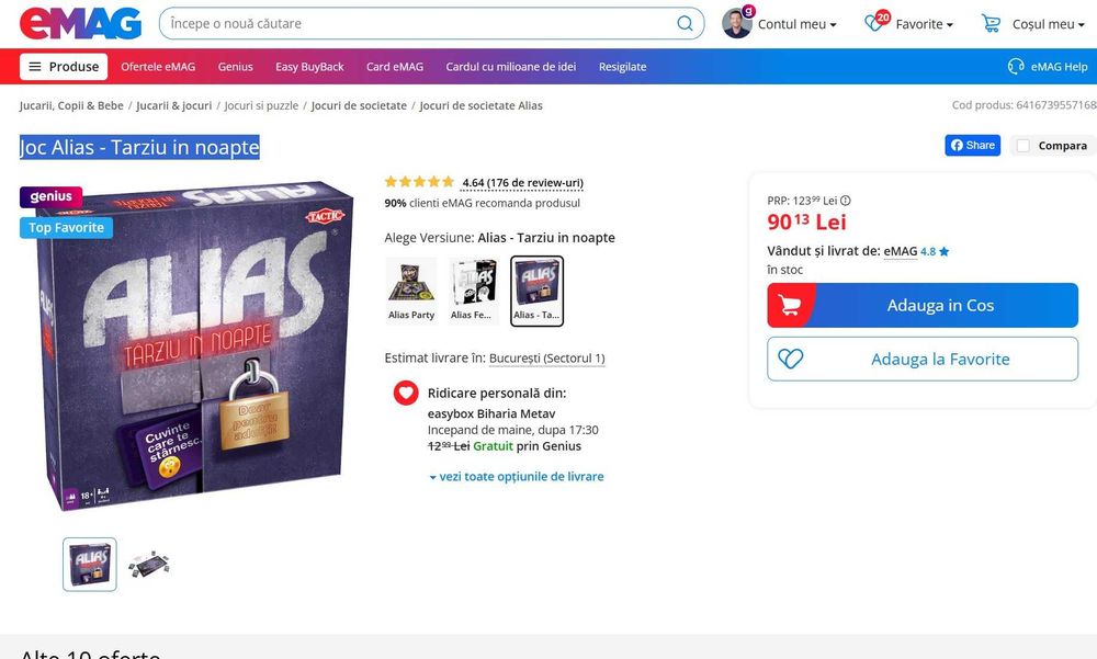 Joc Alias - Tarziu in noapte