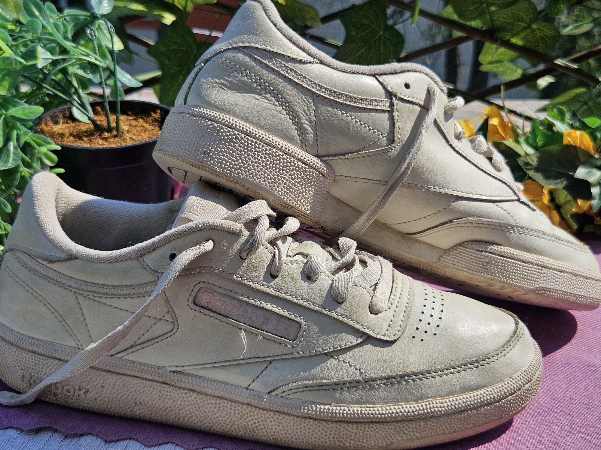 Reebok кецове естествена кожа