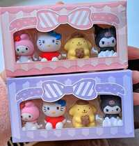 Set 4 gume de sters figurine kuromi cinnamoroll hello kitty