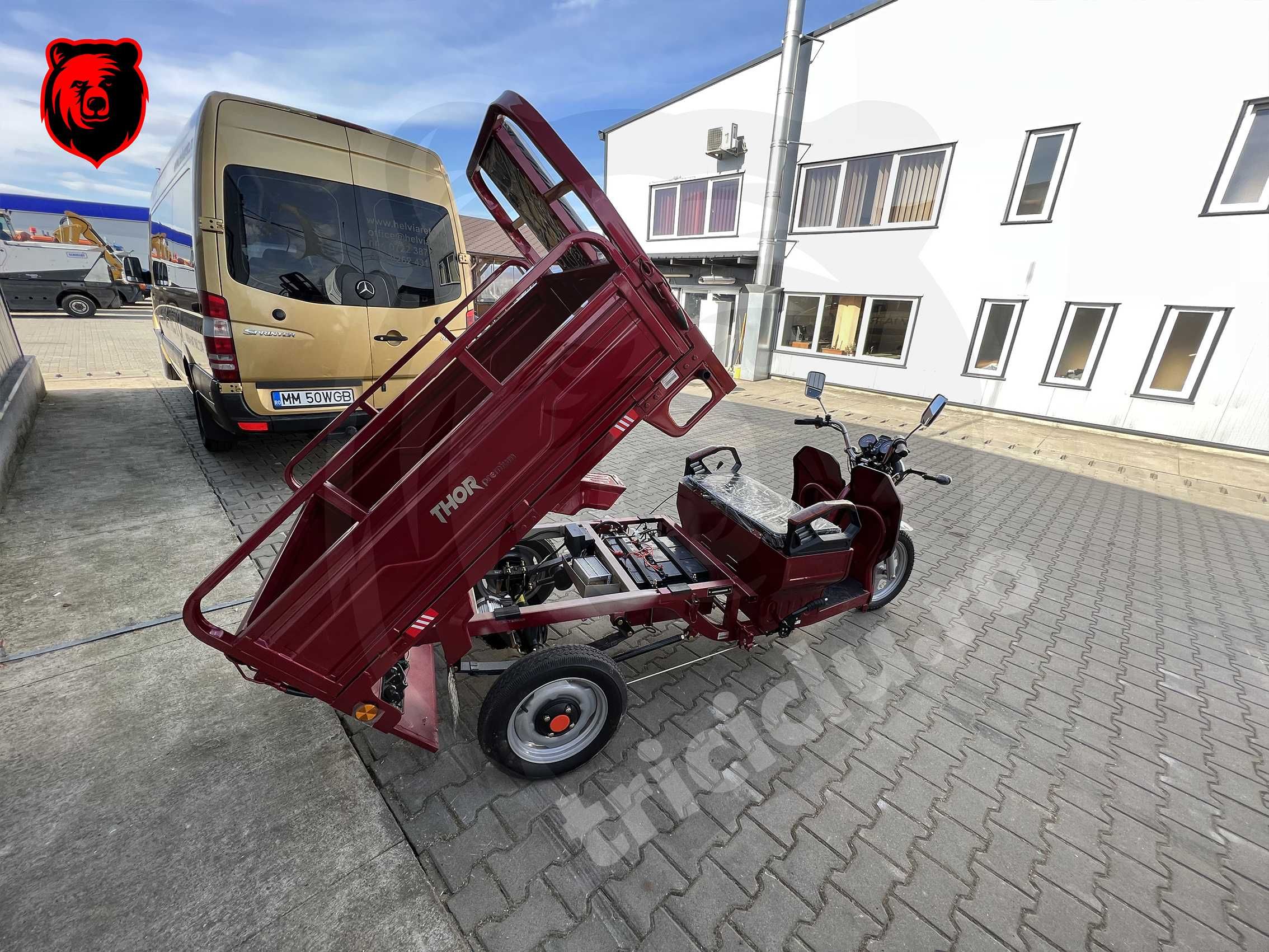 Triciclu electric tuk tuk Thor Premium Plus cu cabina cu CIV Agramix