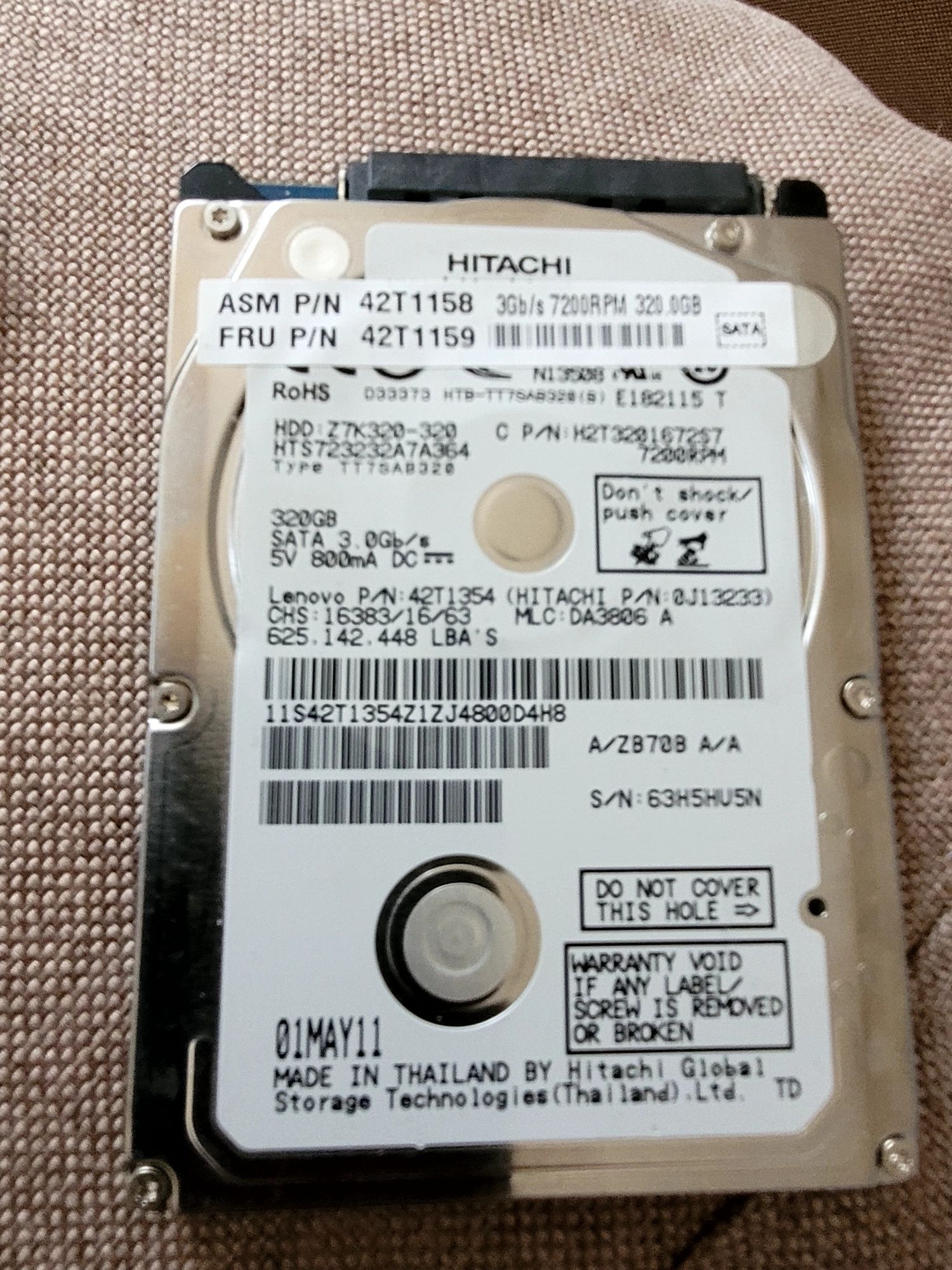 Hard disk ,HDD Hitachi 320 GB,7200 rpm,Sata 3 (3GB/s), Stare Excelenta