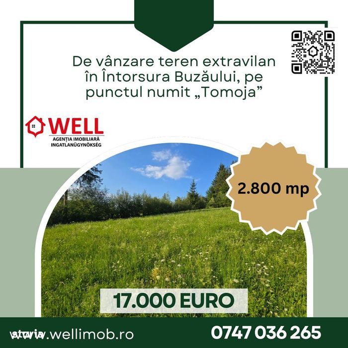 De vânzare teren extravilan în Întorsura Buzăului