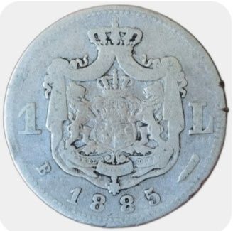 1 leu 1885. Argint