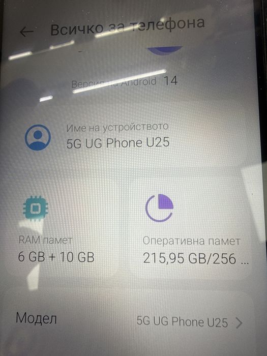 5 UG Phone U25 256gb