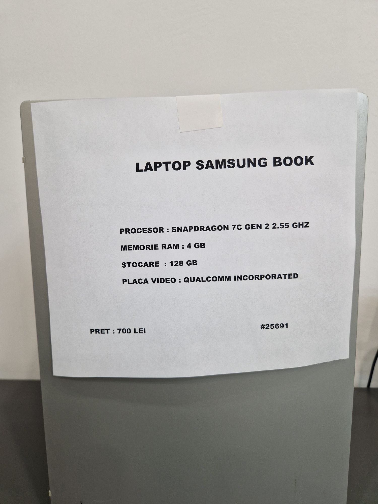 Laptop Samsung Book Snapdragon 7C Gen 2 Stocare 128 GB Ram 4 GB #25691