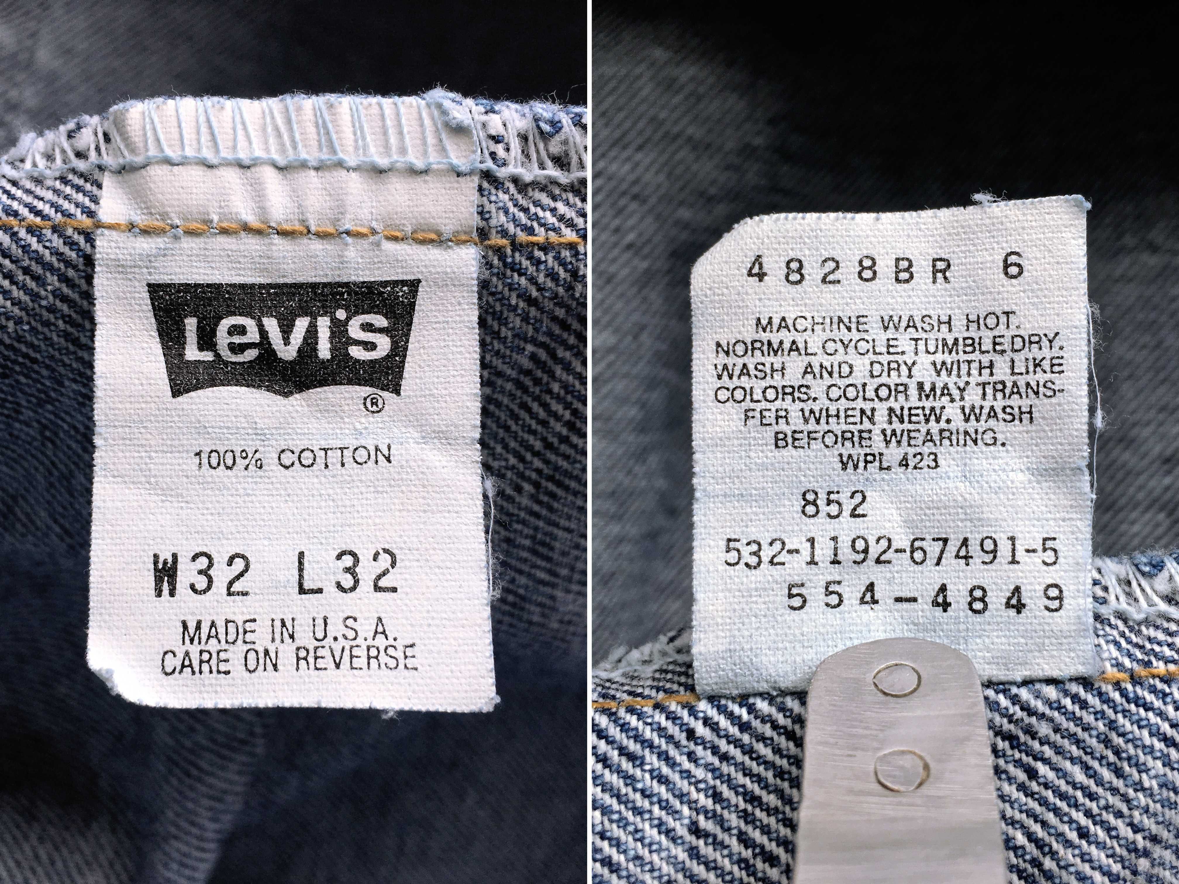 VINTAGE 1992 Made in U.S.A. LEVI'S® 554™XX Relaxed Fit Jeans — W32 L32